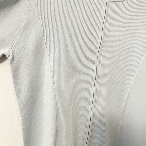 Shu Shu Winter Blue Zip Front Sweater Cardigan Size L - Picture 2 of 5